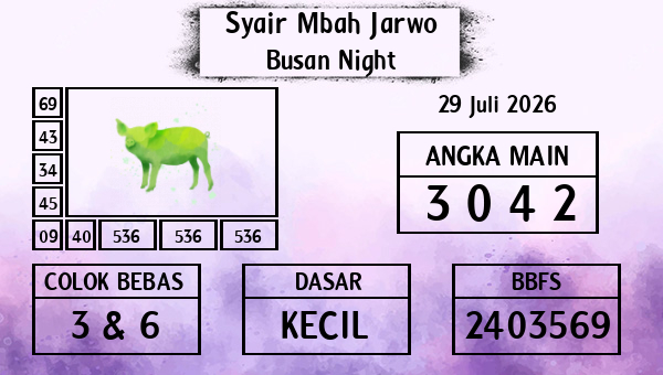 Syair Mbah Jarwo - Busan Night