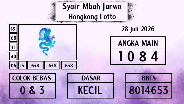Syair Mbah Jarwo - Hongkong Lotto