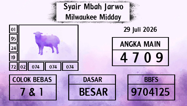 Syair Mbah Jarwo - Milwaukee Midday