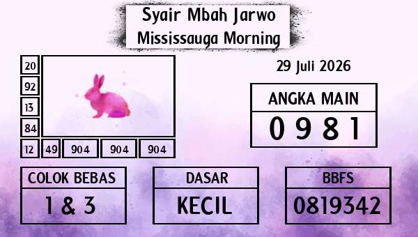 Syair Mbah Jarwo - Mississauga Morning