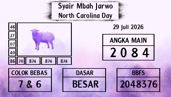 Syair Mbah Jarwo - North Carolina Day