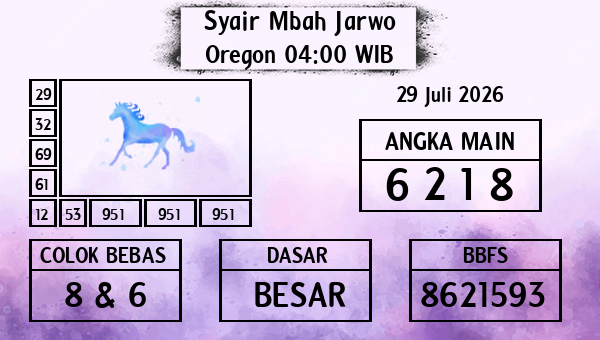 Syair Mbah Jarwo - Oregon 04:00 WIB
