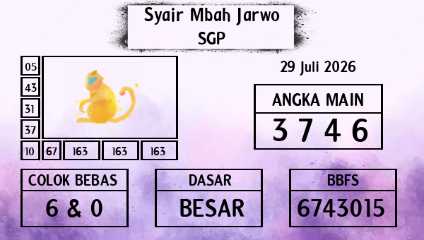 Syair Mbah Jarwo - SGP