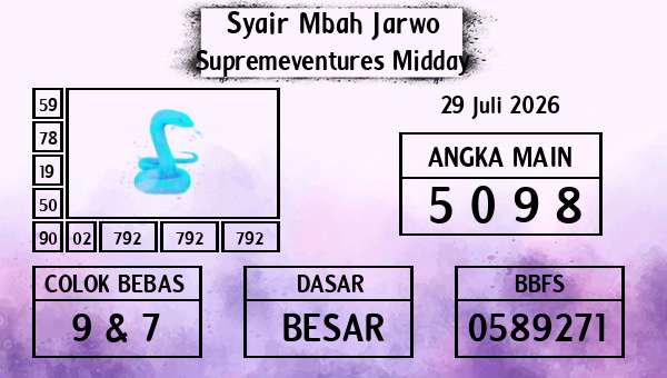 Syair Mbah Jarwo - Supremeventures Midday