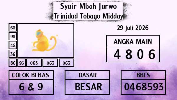 Syair Mbah Jarwo - Trinidad Tobago Midday