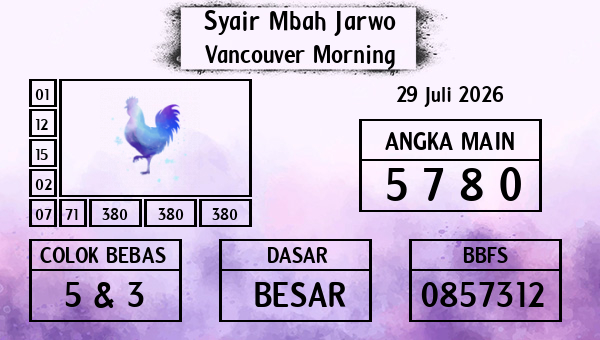 Syair Mbah Jarwo - Vancouver Morning