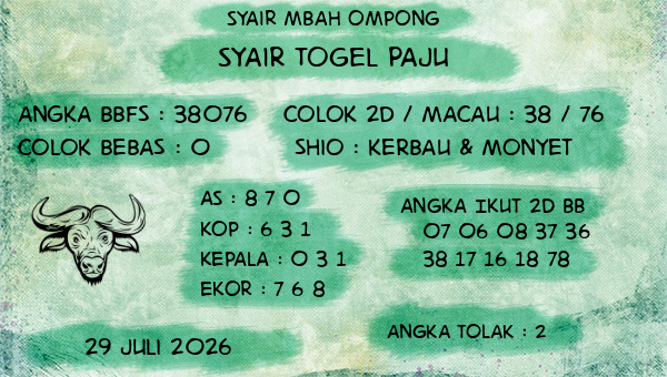 Syair Mbah Ompong - Syair Togel Paju