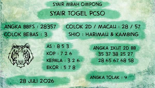 Syair Mbah Ompong - Syair Togel Pcso