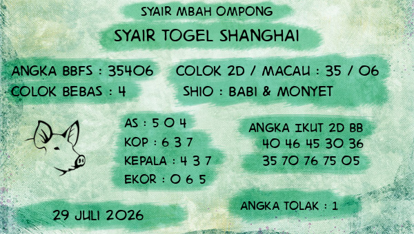 Syair Mbah Ompong - Syair Togel Shanghai