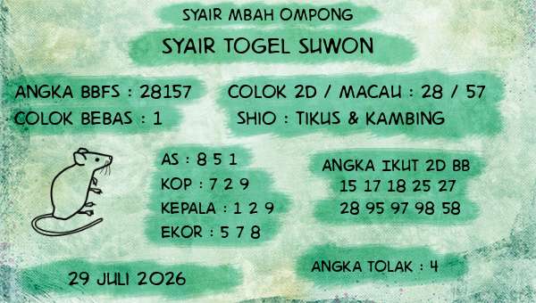 Syair Mbah Ompong - Syair Togel Suwon