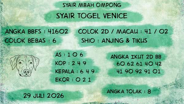 Syair Mbah Ompong - Syair Togel Venice