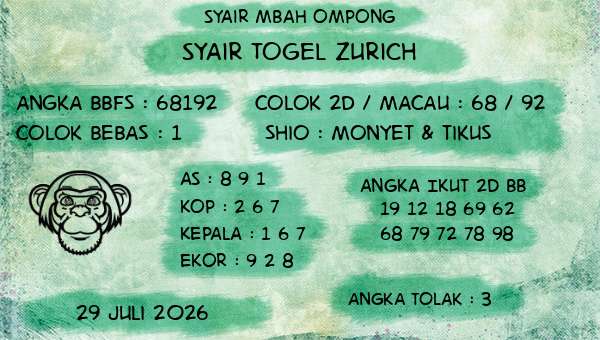 Syair Mbah Ompong - Syair Togel Zurich