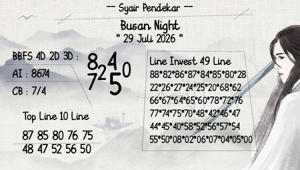 Syair Pendekar - Busan Night