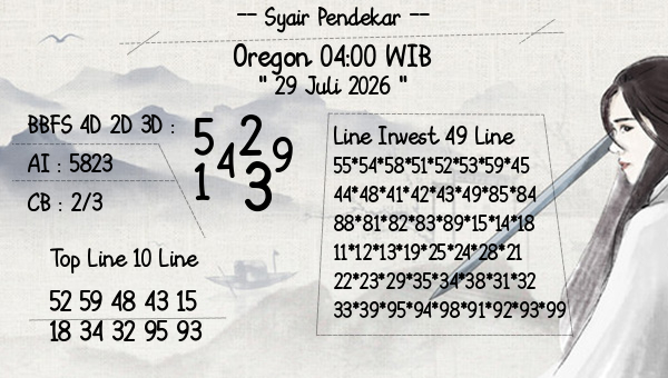 Syair Pendekar - Oregon 04:00 WIB