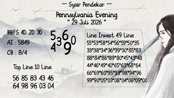 Syair Pendekar - Pennsylvania Evening