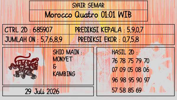 SYAIR SEMAR - Morocco Quatro 01:01 WIB