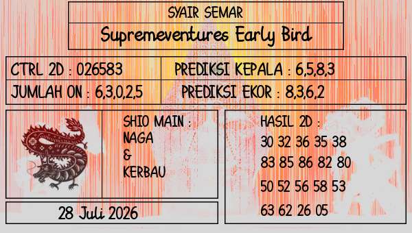 SYAIR SEMAR - Supremeventures Early Bird