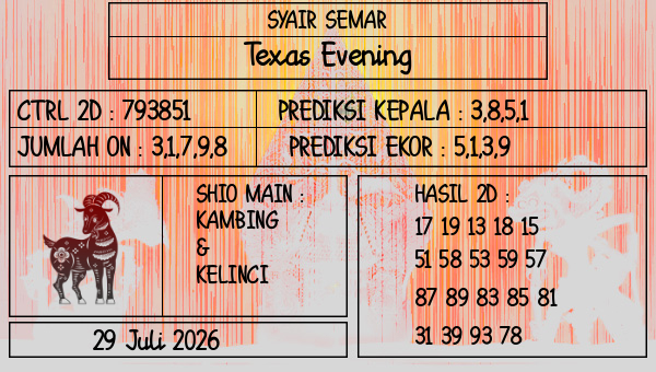 SYAIR SEMAR - Texas Evening