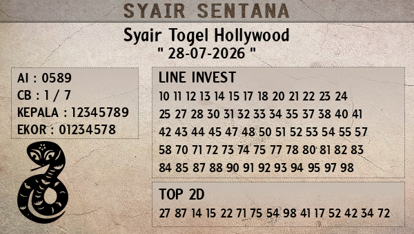 - Syair Togel Hollywood