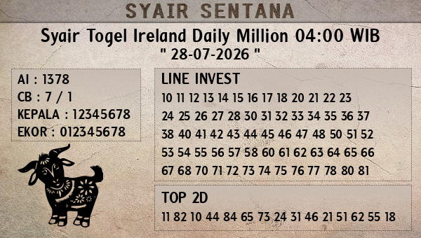  - Syair Togel Ireland Daily Million 04:00 WIB