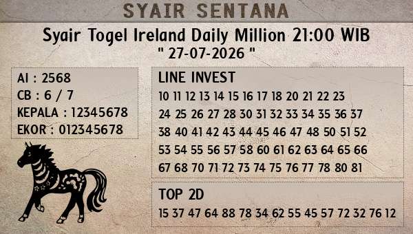  - Syair Togel Ireland Daily Million 21:00 WIB