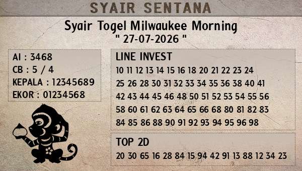  - Syair Togel Milwaukee Morning
