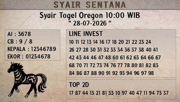  - Syair Togel Oregon 10:00 WIB