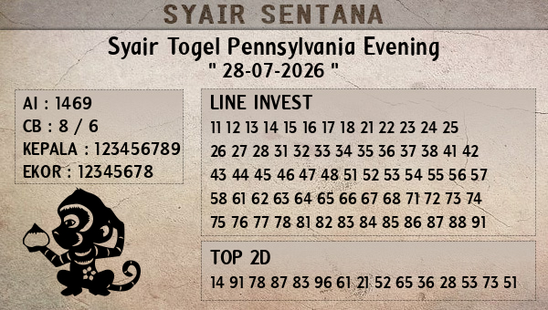  - Syair Togel Pennsylvania Evening