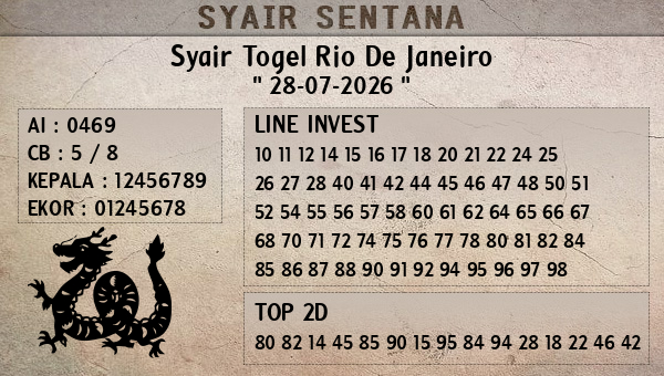  - Syair Togel Rio De Janeiro