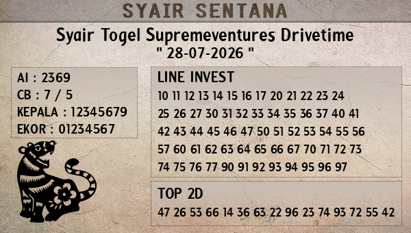  - Syair Togel Supremeventures Drivetime