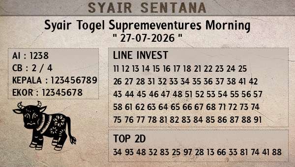  - Syair Togel Supremeventures Morning