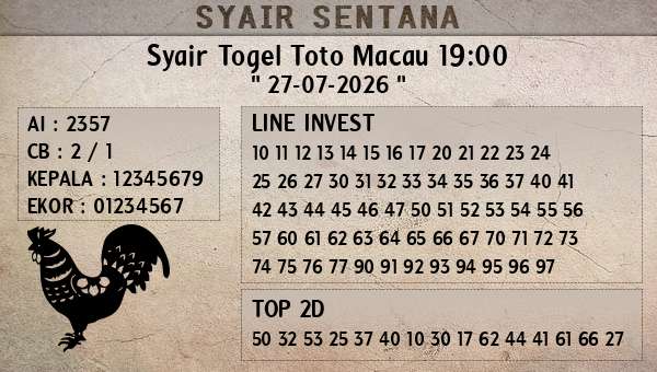  - Syair Togel Toto Macau 19:00