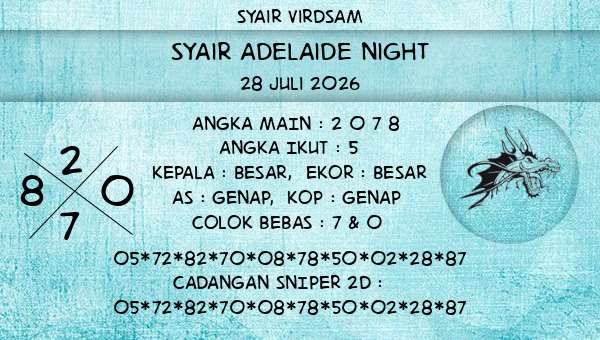 Syair Virdsam - Syair Adelaide Night
