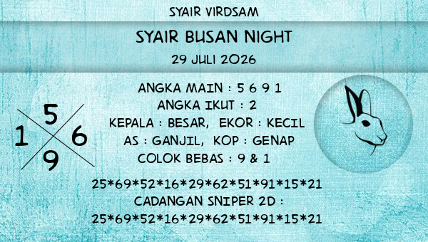 Syair Virdsam - Syair Busan Night