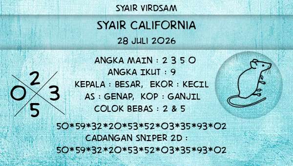 Syair Virdsam - Syair California