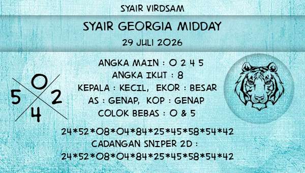 Syair Virdsam - Syair Georgia Midday