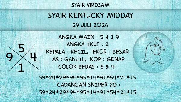 Syair Virdsam - Syair Kentucky Midday