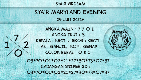 Syair Virdsam - Syair Maryland Evening