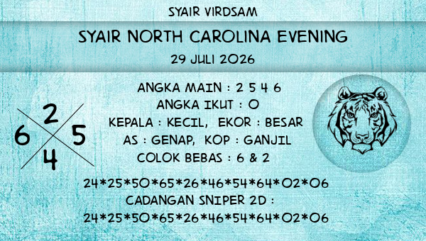 Syair Virdsam - Syair North Carolina Evening