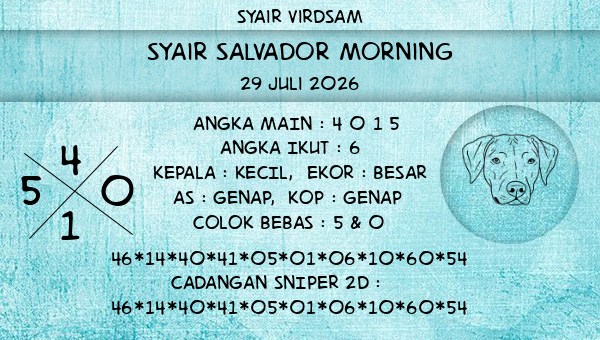 Syair Virdsam - Syair Salvador Morning