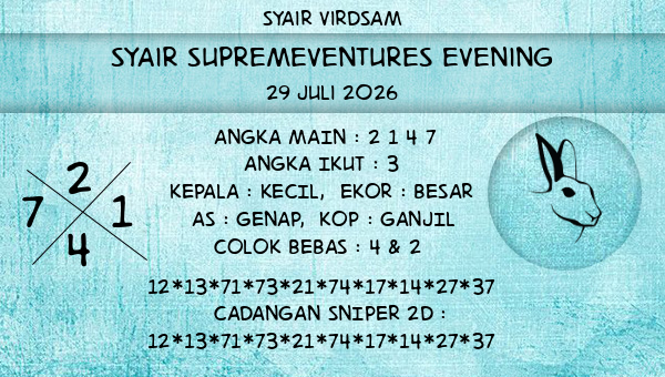 Syair Virdsam - Syair Supremeventures Evening