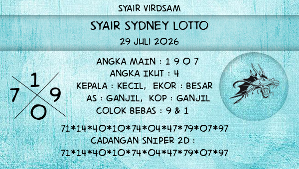 Syair Virdsam - Syair Sydney Lotto