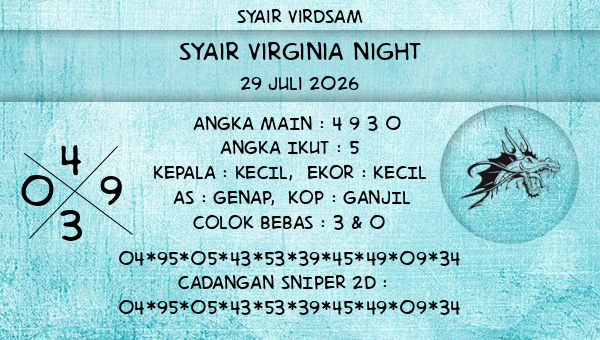 Syair Virdsam - Syair Virginia Night