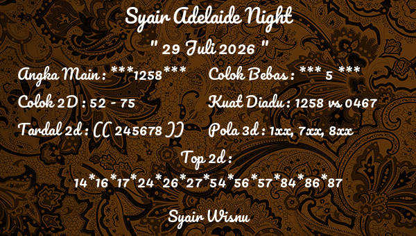 Syair Wisnu - Syair Adelaide Night