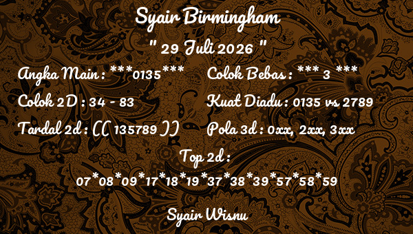 Syair Wisnu - Syair Birmingham