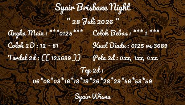 Syair Wisnu - Syair Brisbane Night