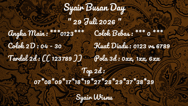 Syair Wisnu - Syair Busan Day