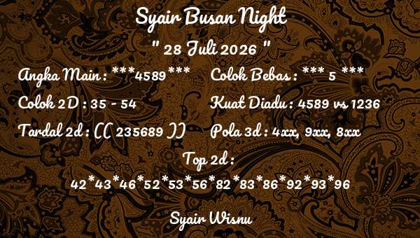 Syair Wisnu - Syair Busan Night