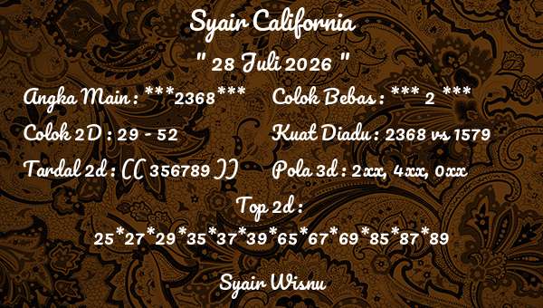 Syair Wisnu - Syair California
