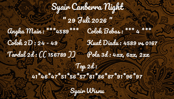 Syair Wisnu - Syair Canberra Night
